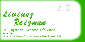 liviusz reizman business card